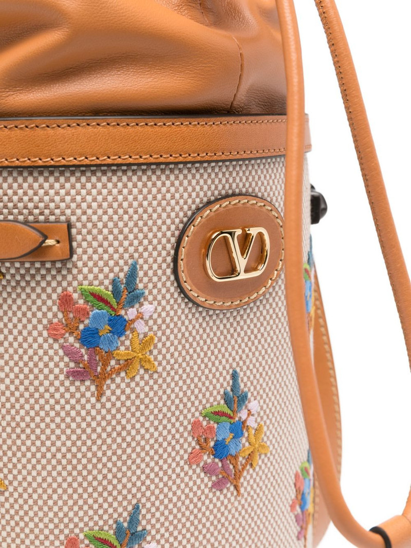 floral-pattern bucket bag 4