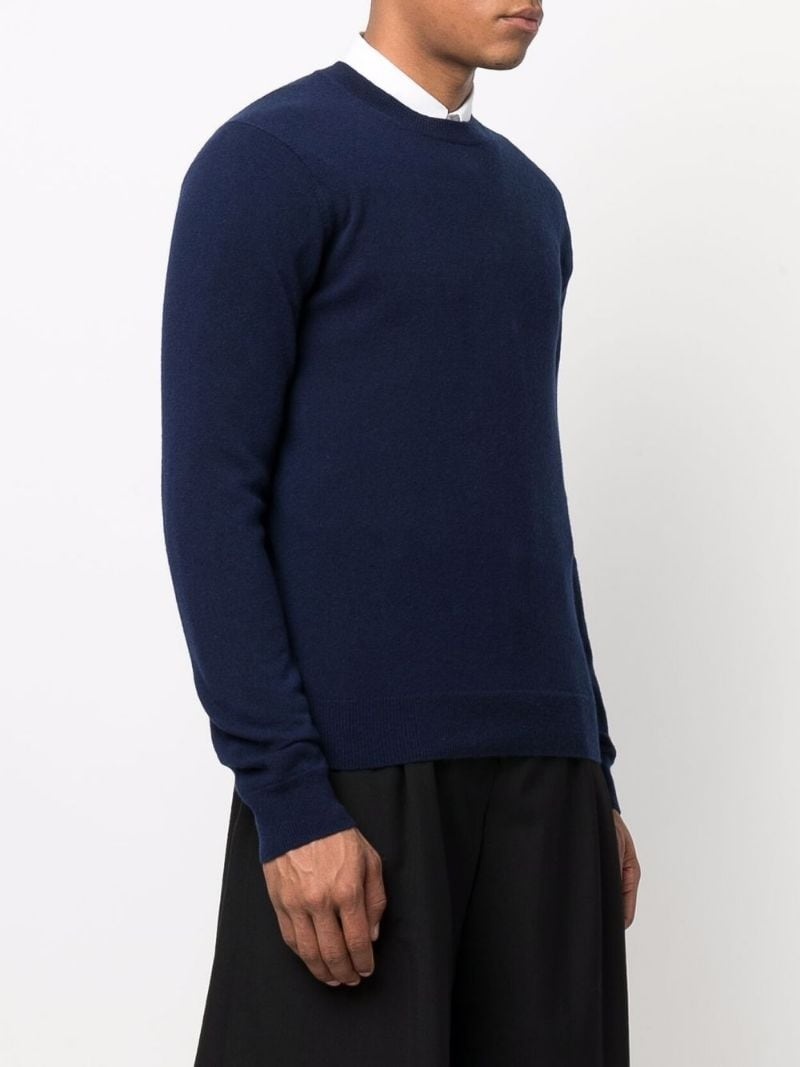 fine-knit ribbed-trim jumper - 3