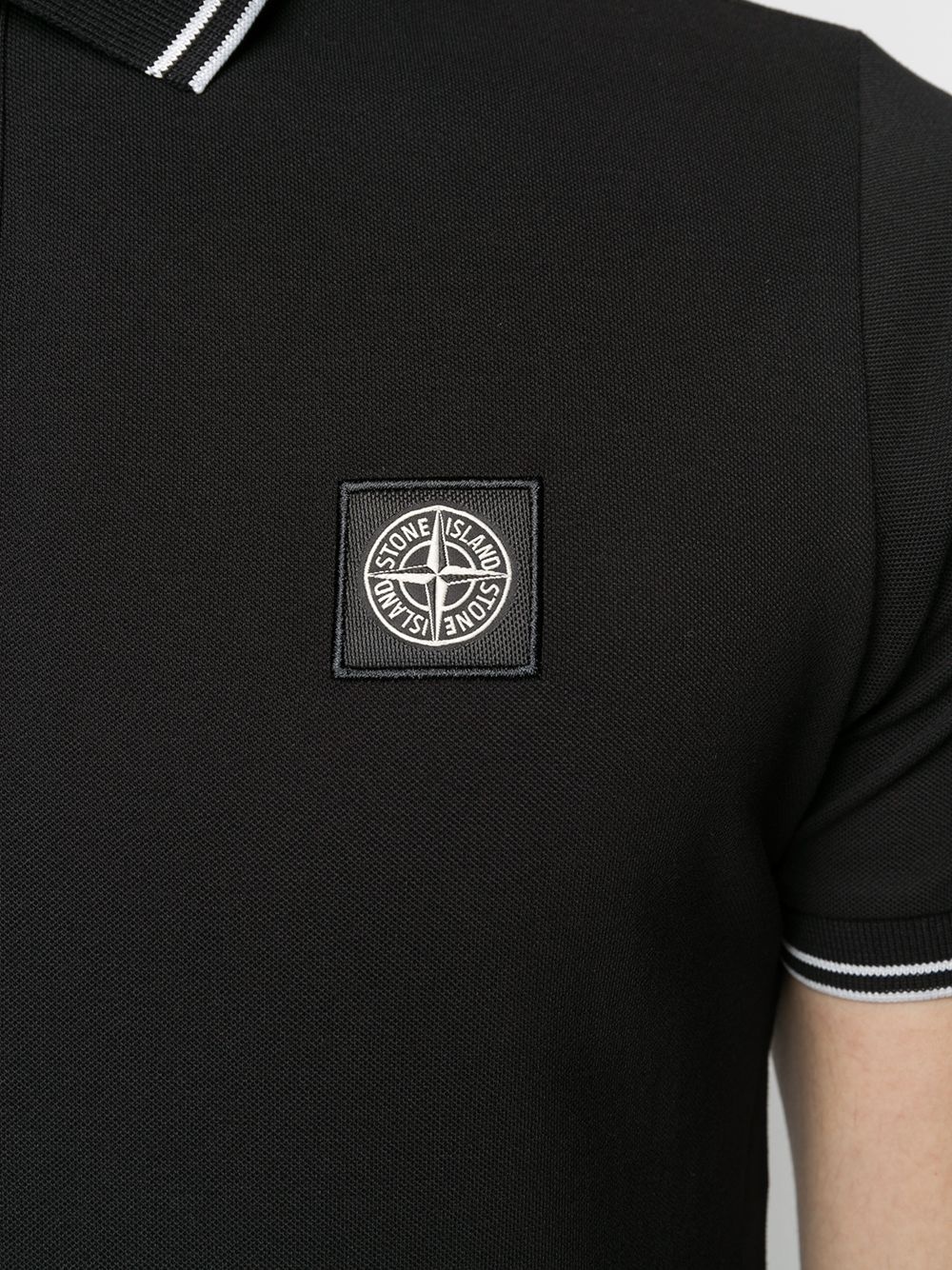 short-sleeved logo patch polo shirt - 5