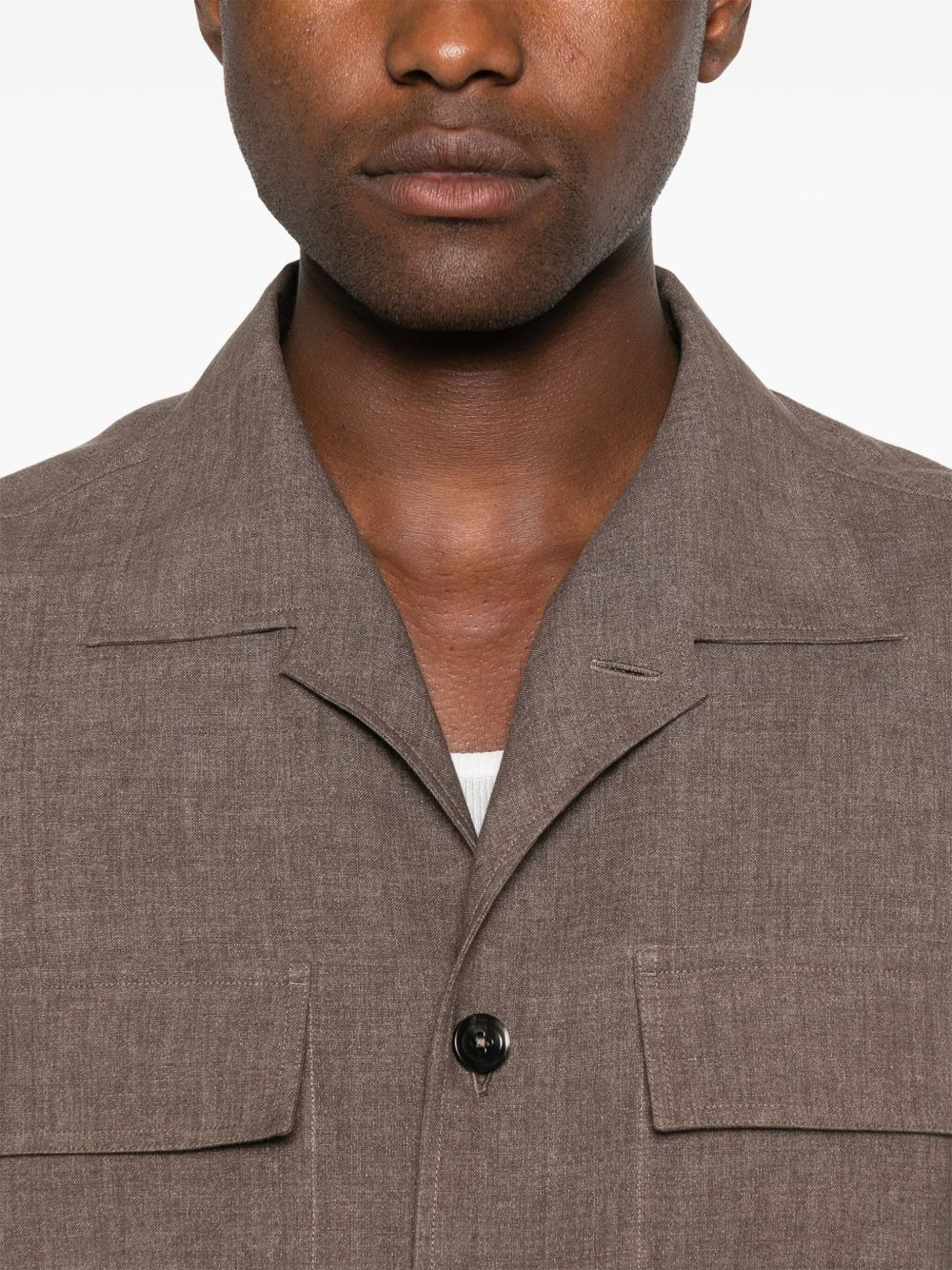 Zegna Men Linen Shirt - 3