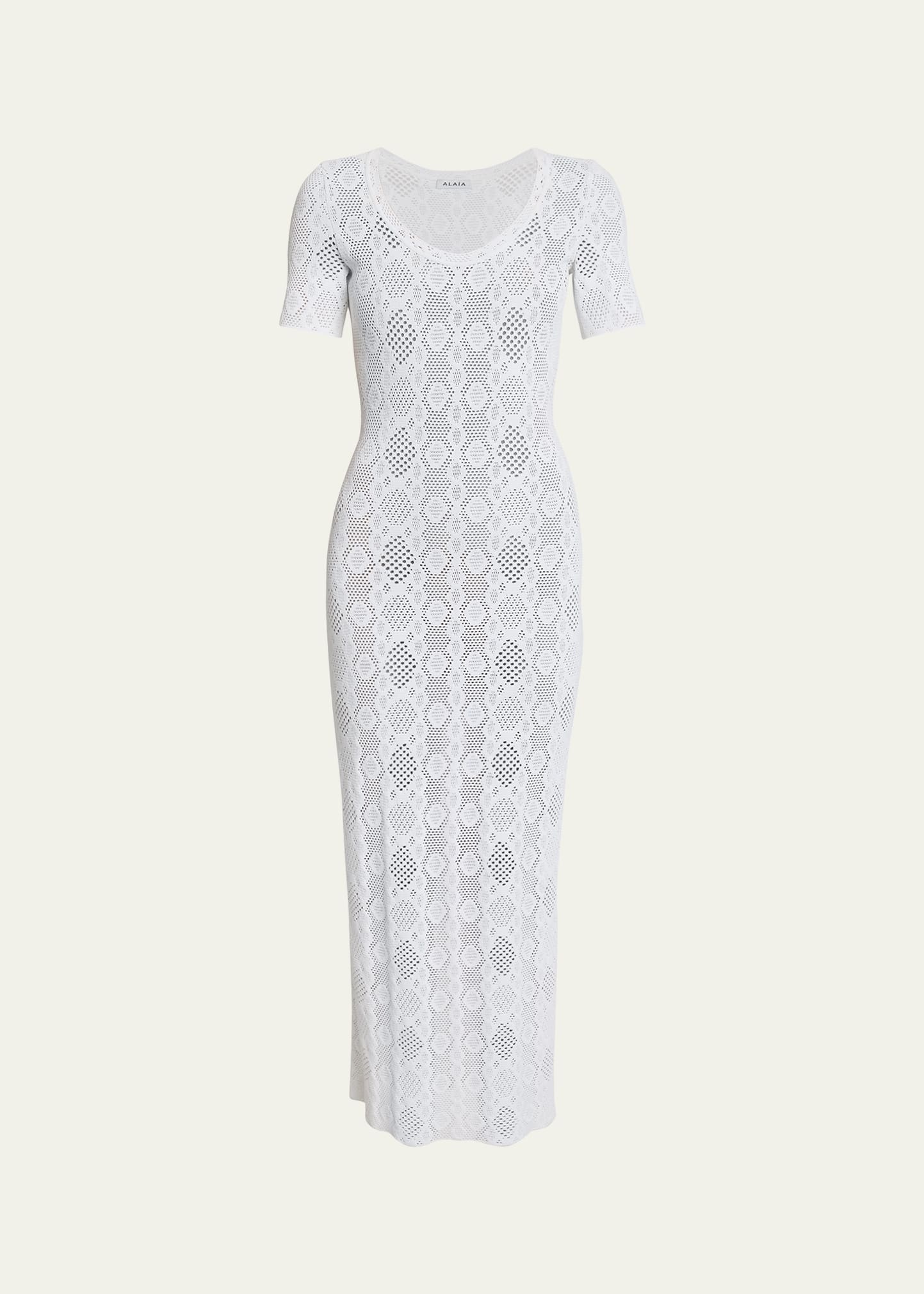 Python Lace Knit Midi Dress - 1