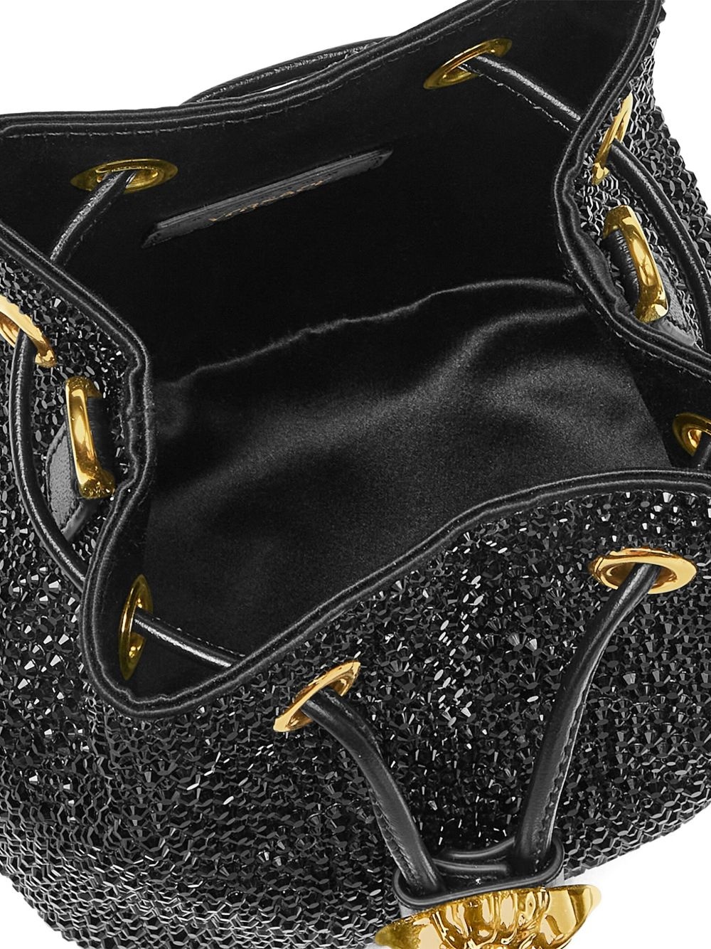 La Medusa crystal-embellished mini bucket bag - 4