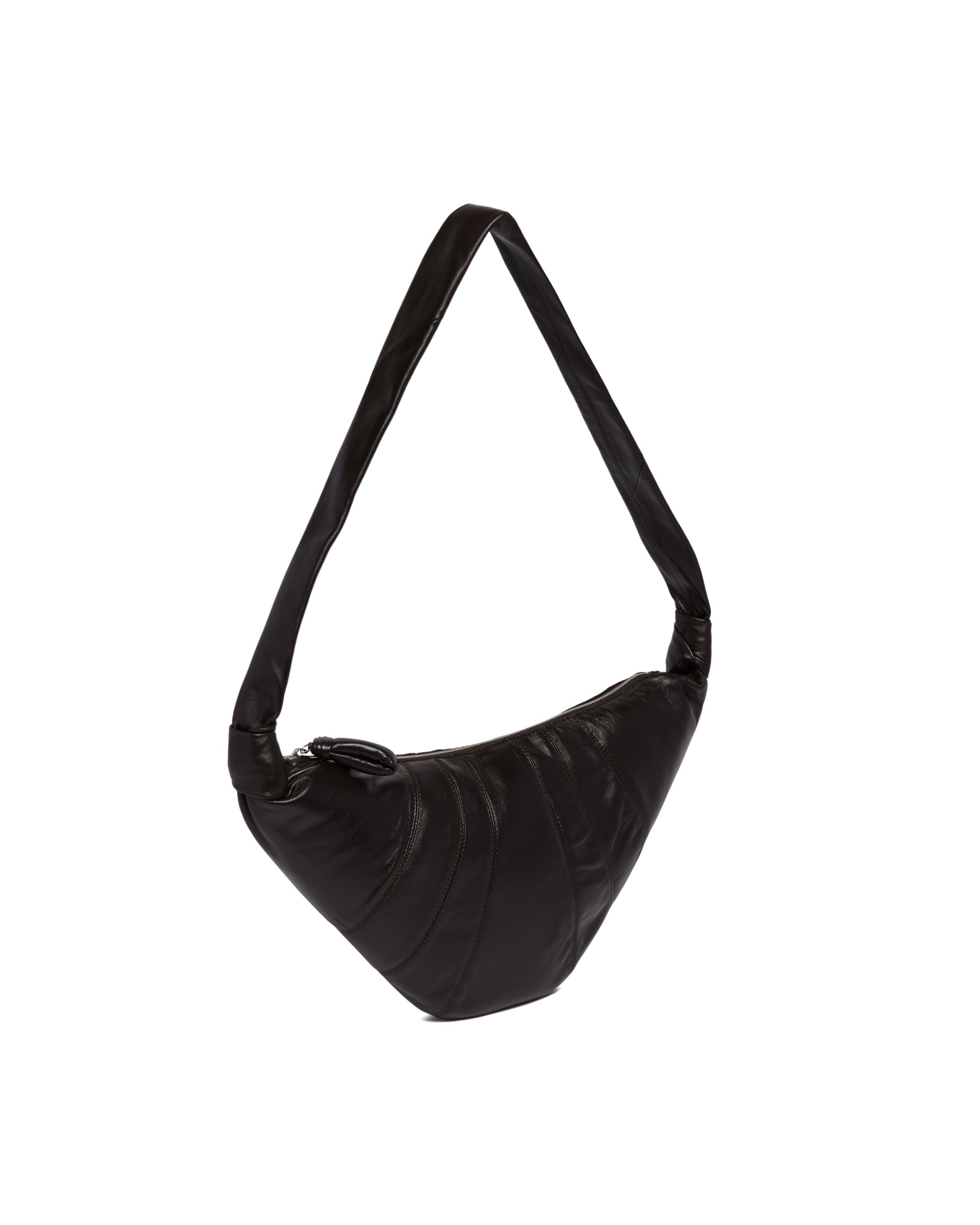 Brown Leather Croissant Bag - 6
