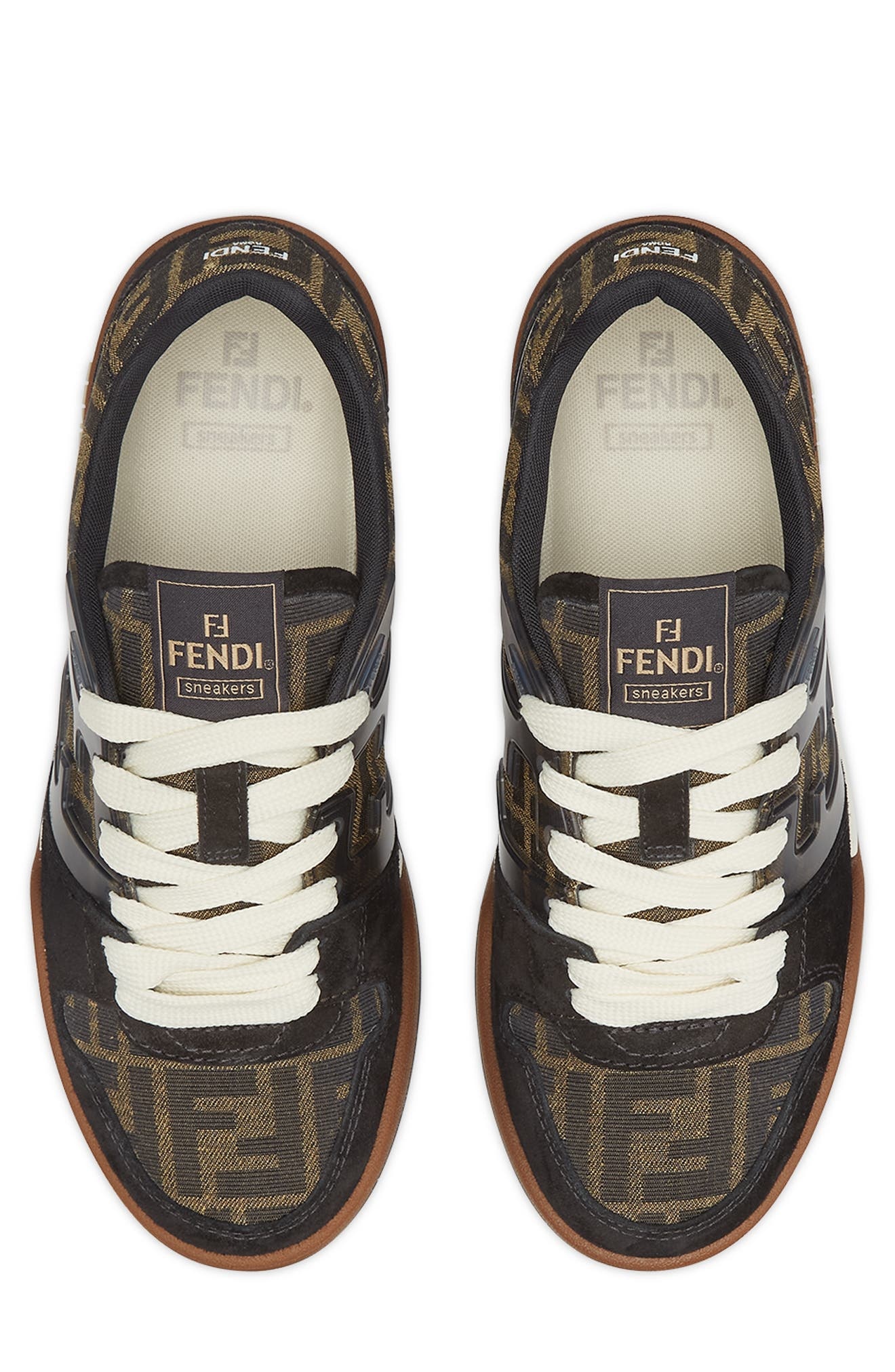 Fendi FF Match Sneaker in Nero/Tobacco at Nordstrom - 3