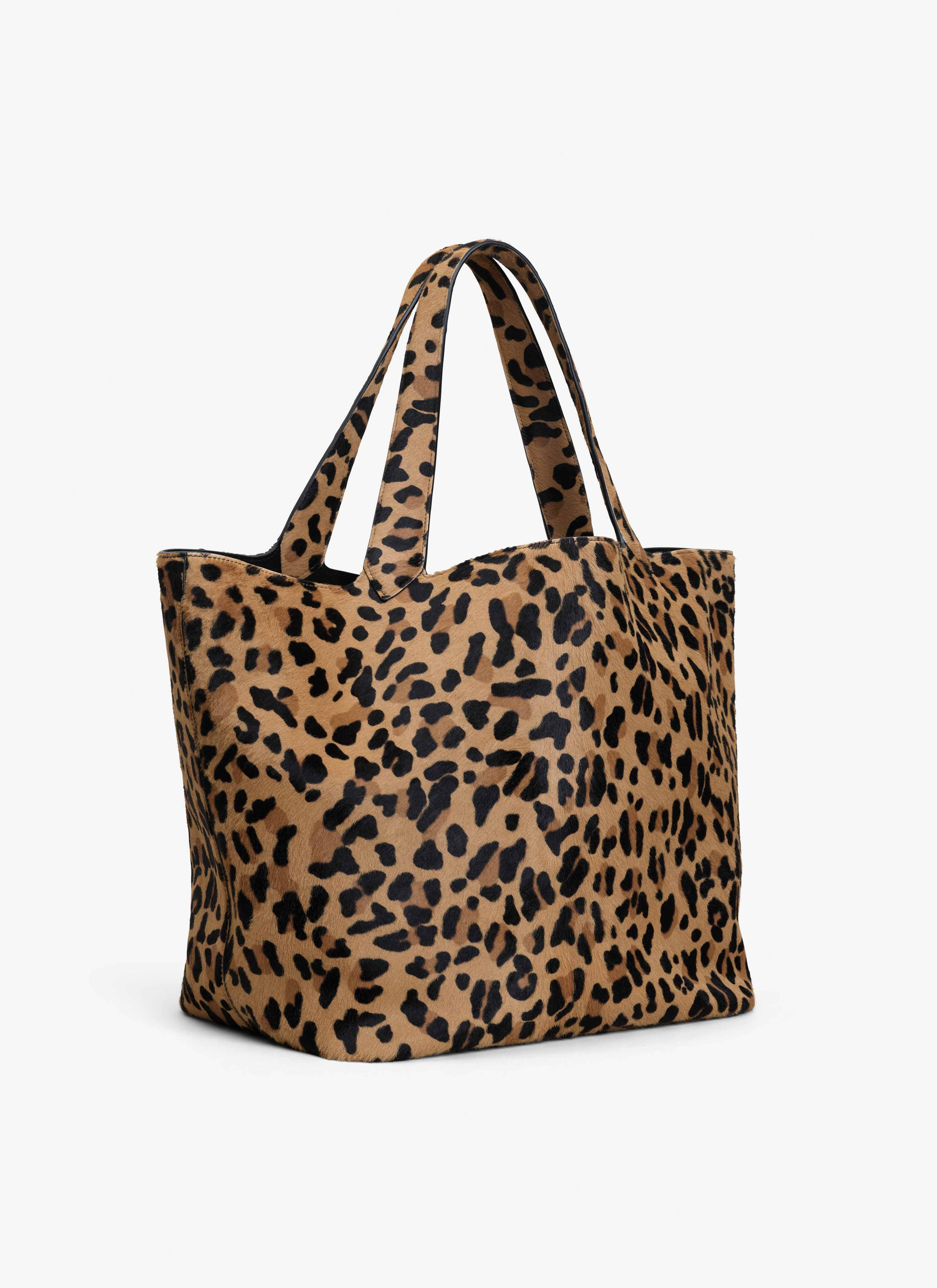 LE CABAS BAG IN LEOPARD HAIRCALF - 3