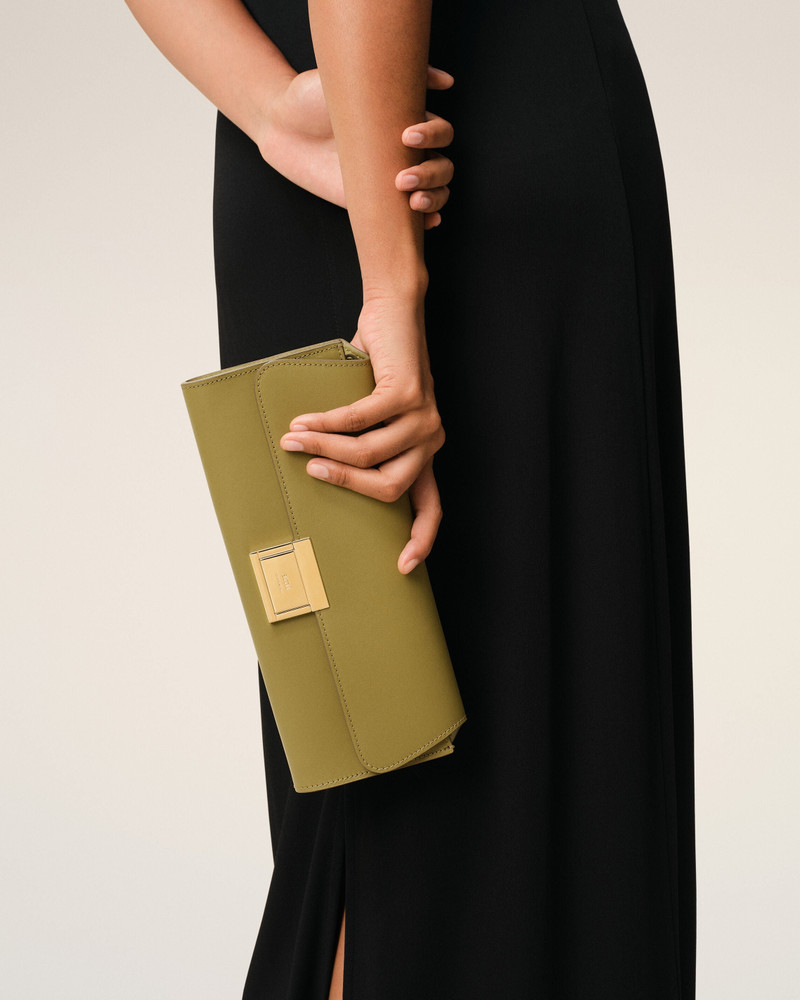 GREEN COW LEATHER MIMI POUCH 7