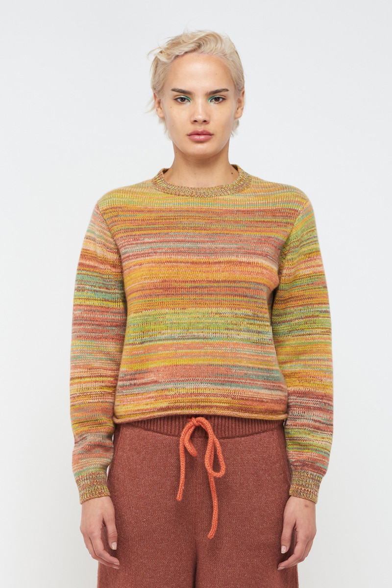 The Elder Statesman COSMIC STRIPE WOMEN'S CREW outlook