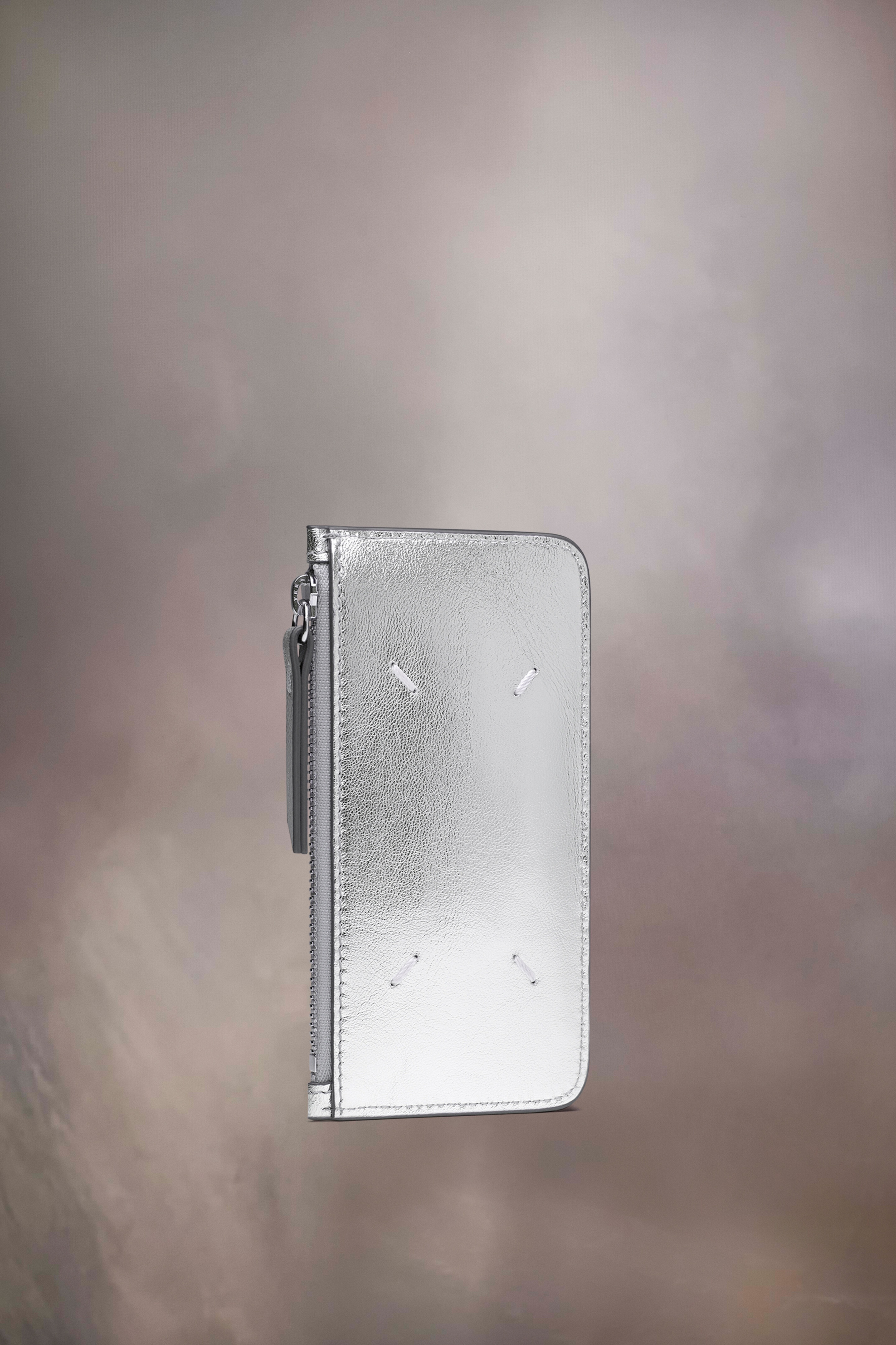 Metallized leather four stitches cardholder - 2