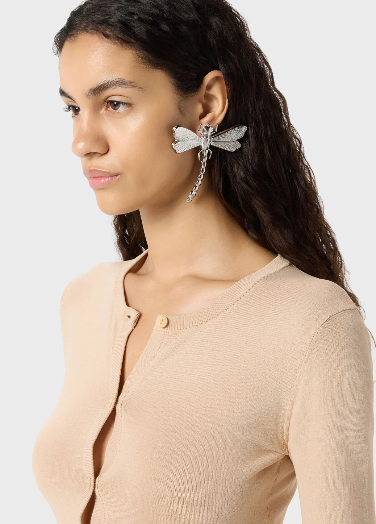 METAL DRAGONFLY EARRINGS - 1