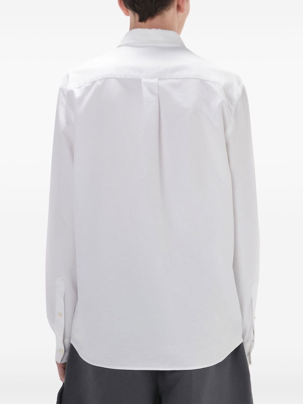 embroidered-logo cotton shirt - 4