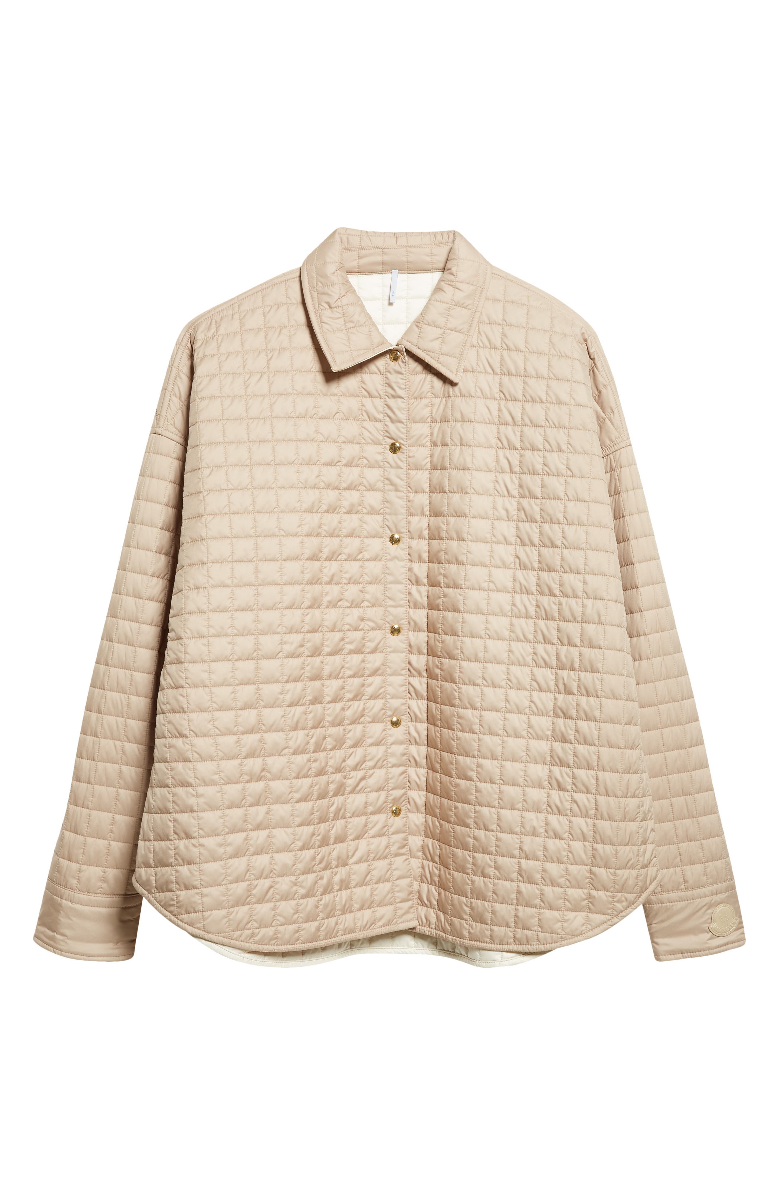 Moncler Reversible Padded Overshirt in Toasted Almond at Nordstrom - 6