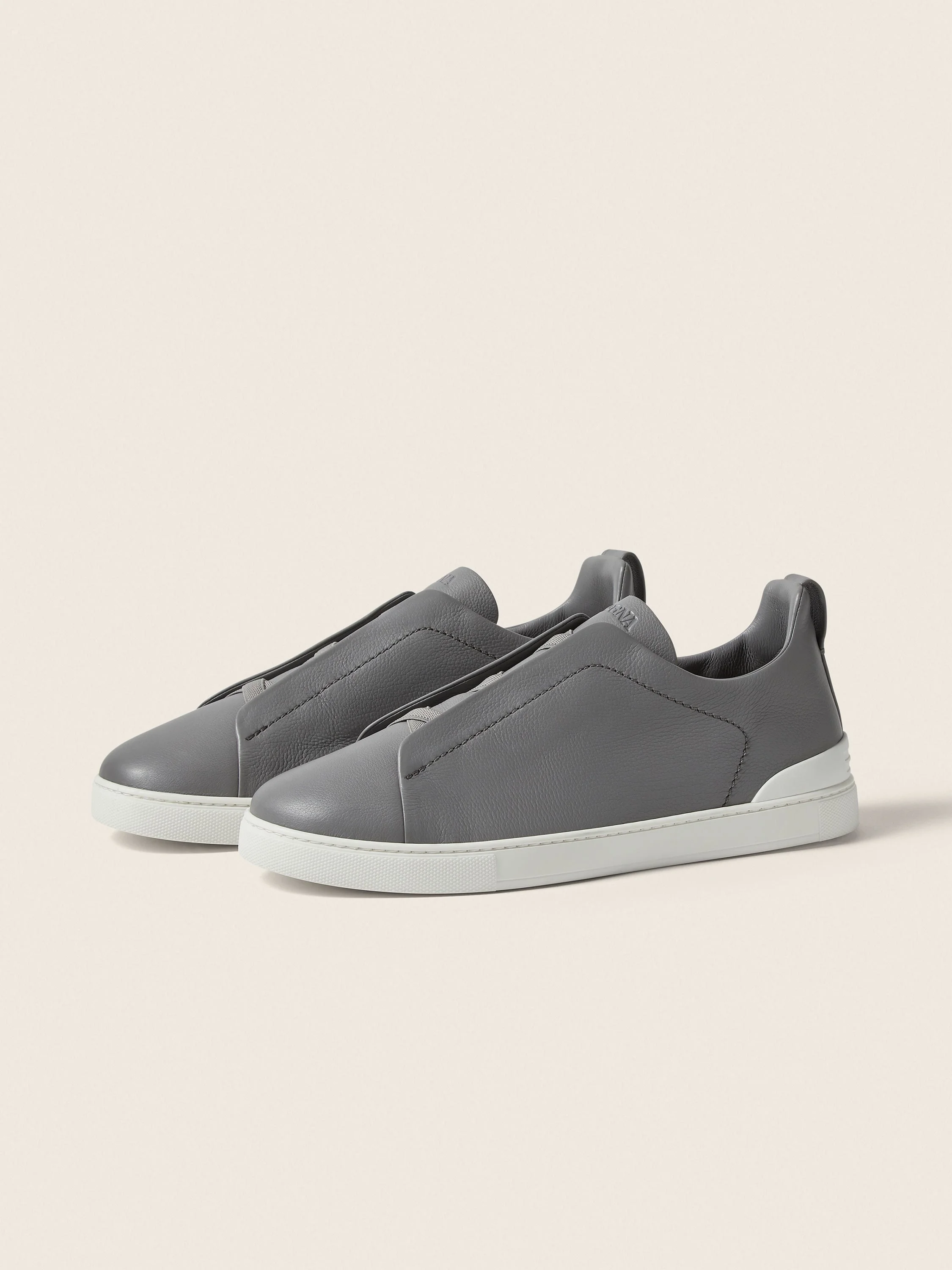 GREY MÉLANGE TRIPLE STITCH™ SECONDSKIN SNEAKERS - 1