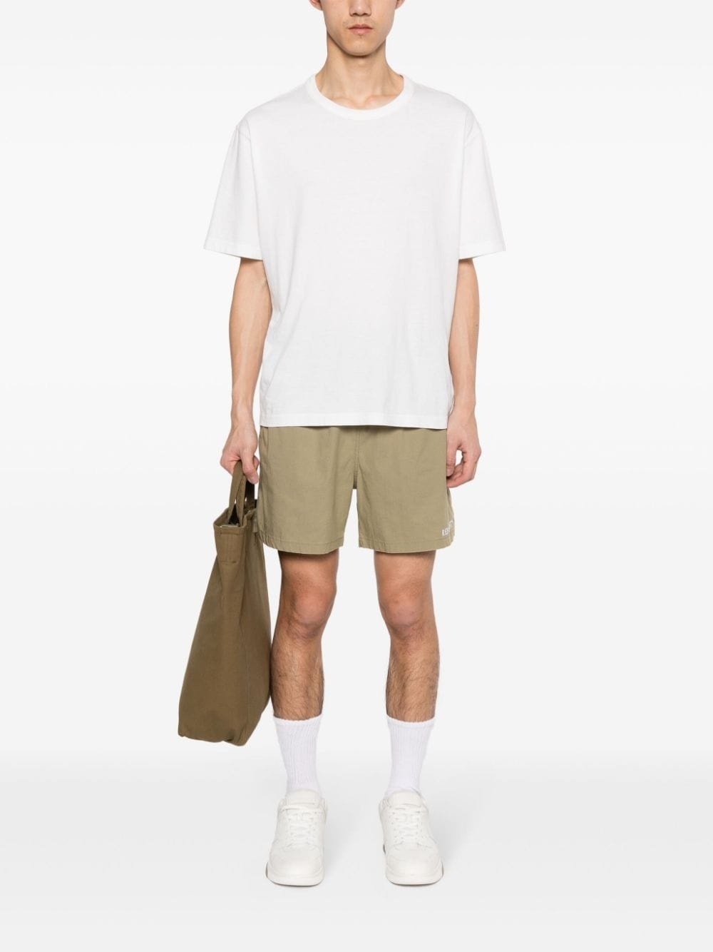 embroidered-logo track shorts - 2
