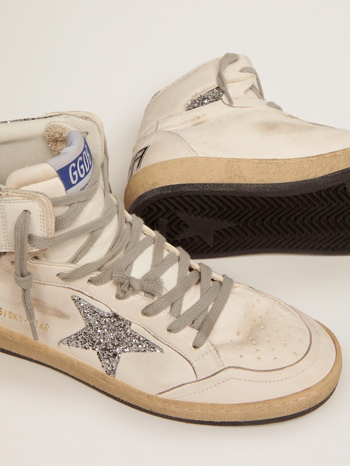 Golden Goose Sky-Star sneakers with signature on the ankle and