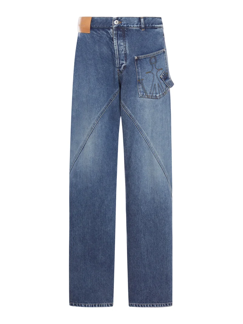 J.W.Anderson Men Workwear Jeans With Off-Centralized Closure - 1