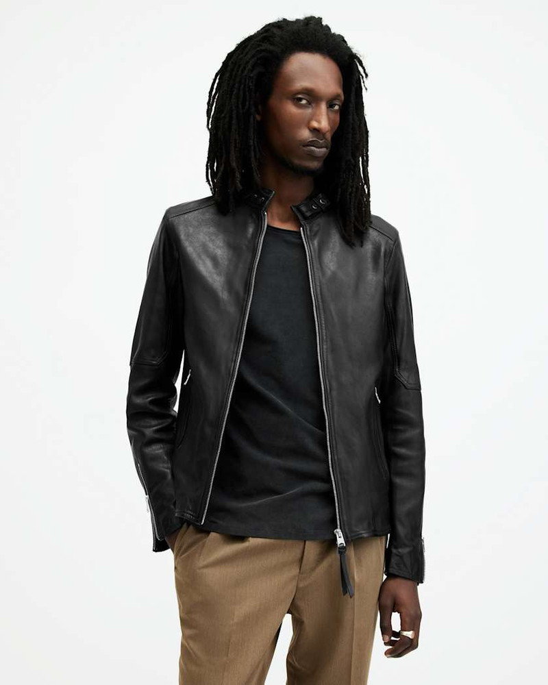 CORA LEATHER SNAP BACK COLLAR JACKET 6