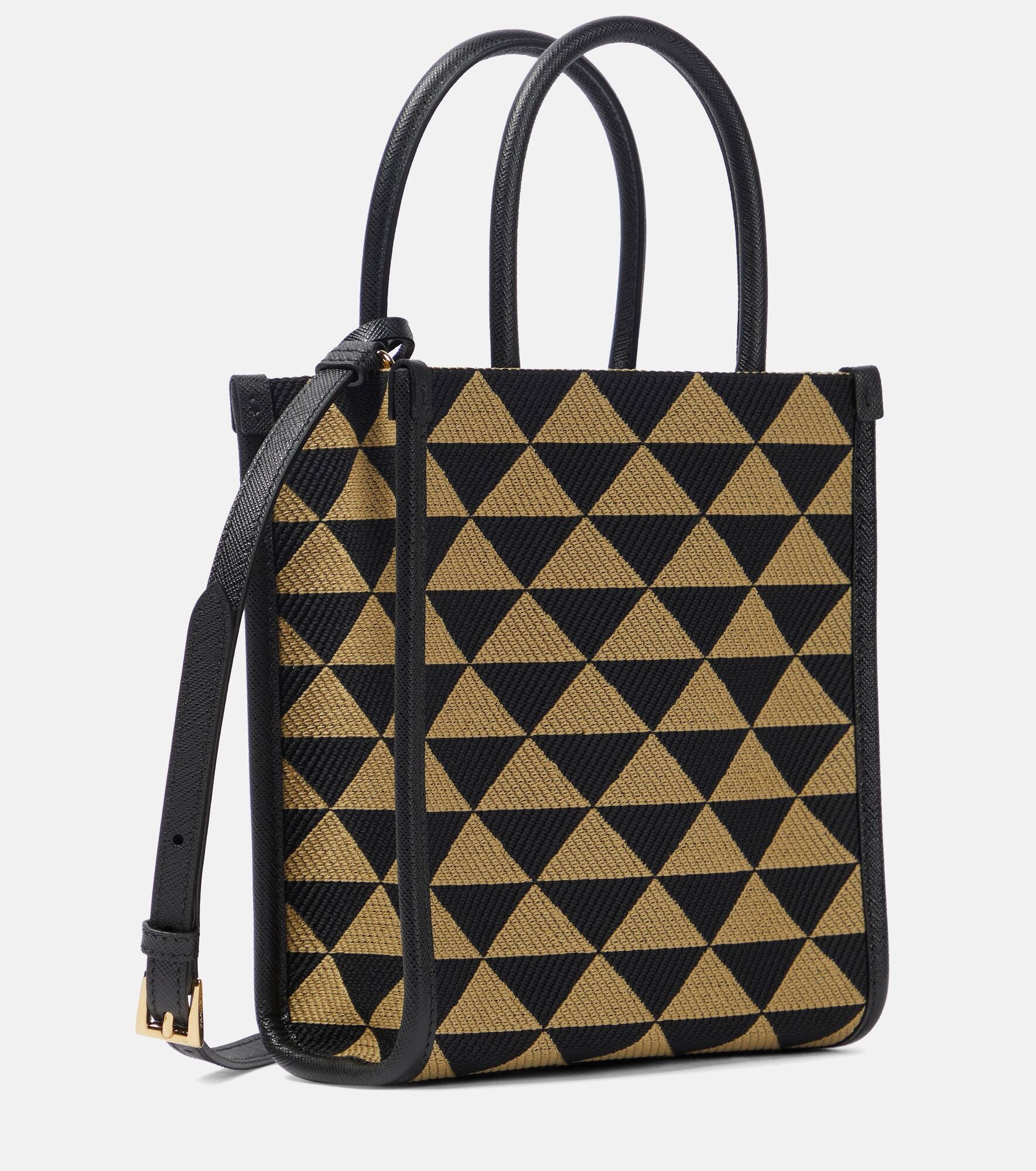 Mini patterned jacquard tote bag - 4
