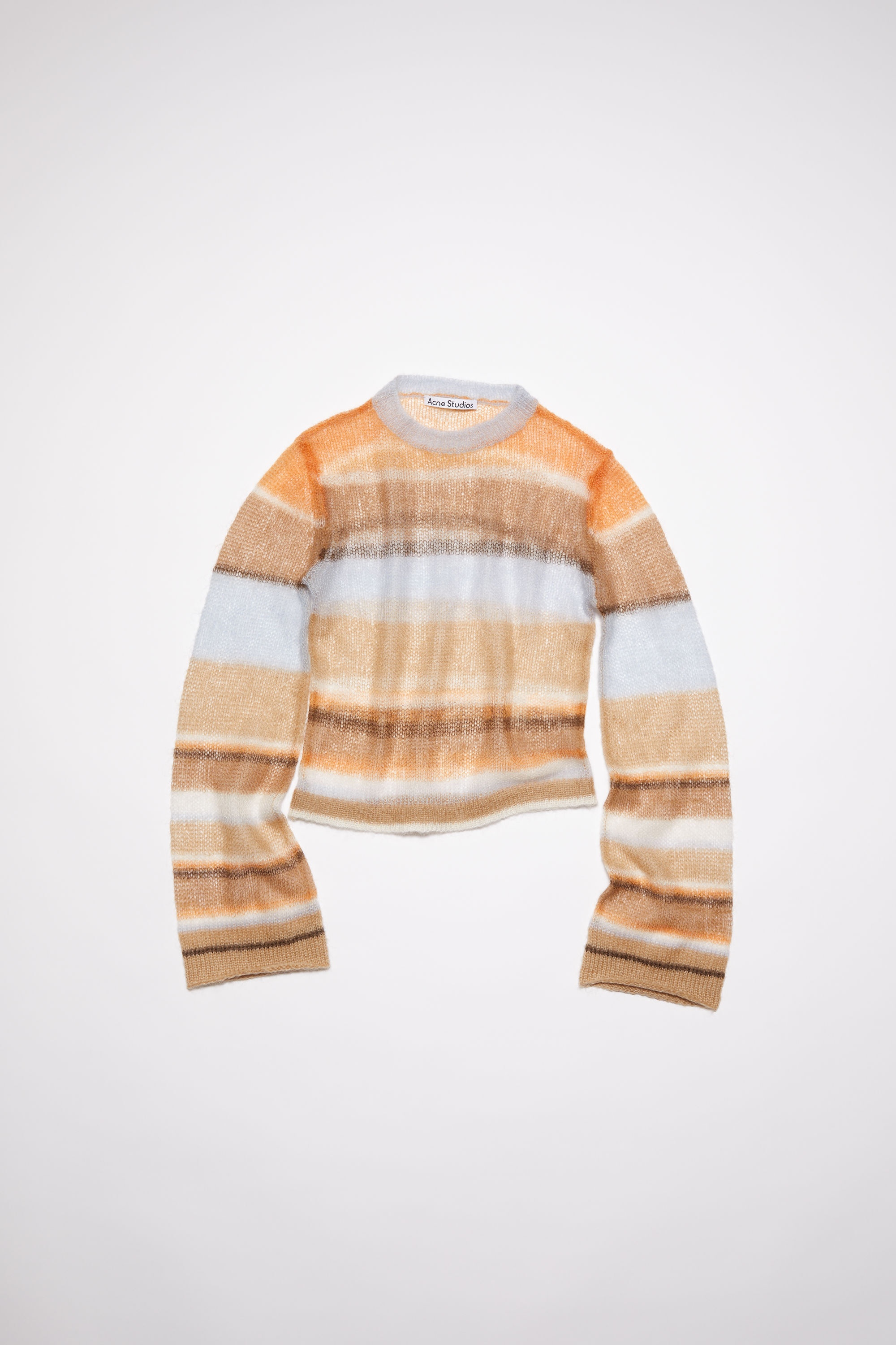 Mohair stripe jumper - Brown/multi - 1