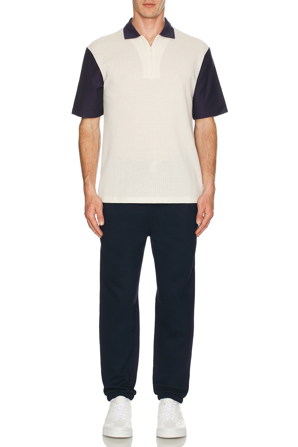 Textured Zip Polo - 4