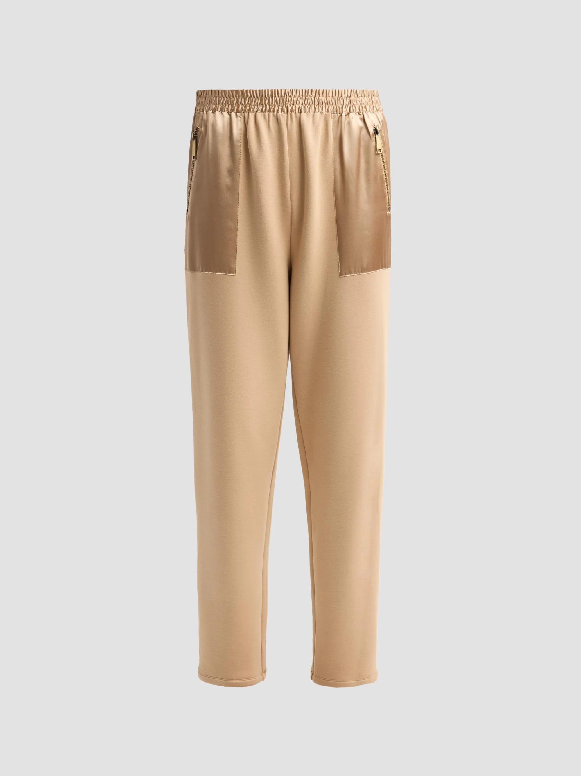 Women's Frances Satin-Trim Pants - Camel - 1