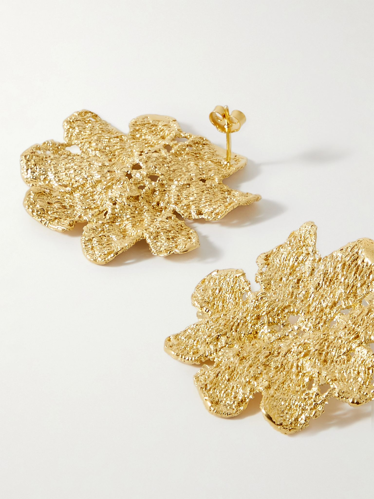 Anemone gold-plated earrings Gold - 3