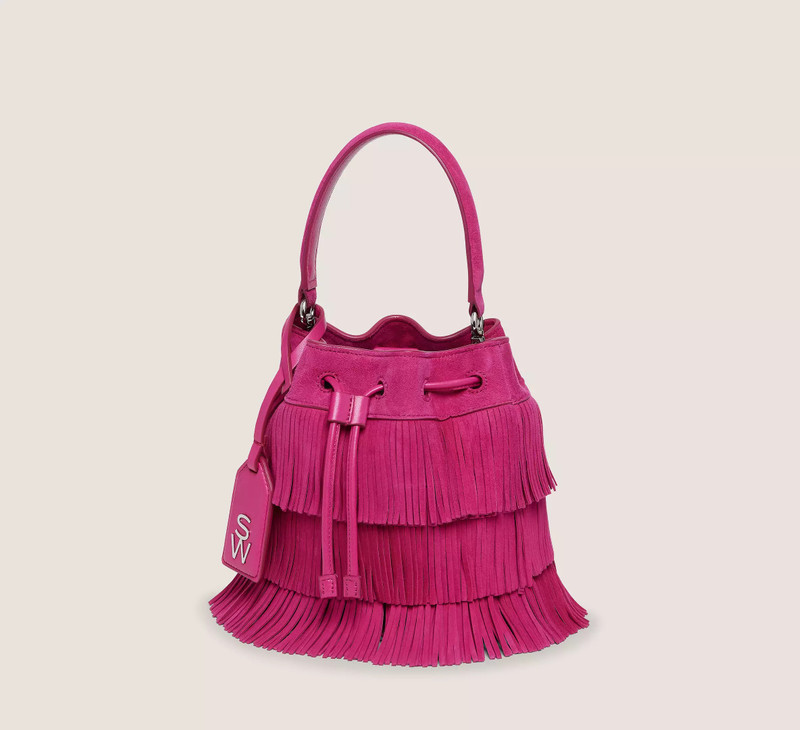 Stuart Weitzman RAE FRINGE MINI BUCKET BAG outlook