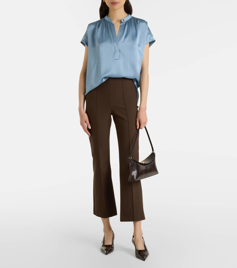 Vince Gathered silk satin blouse outlook