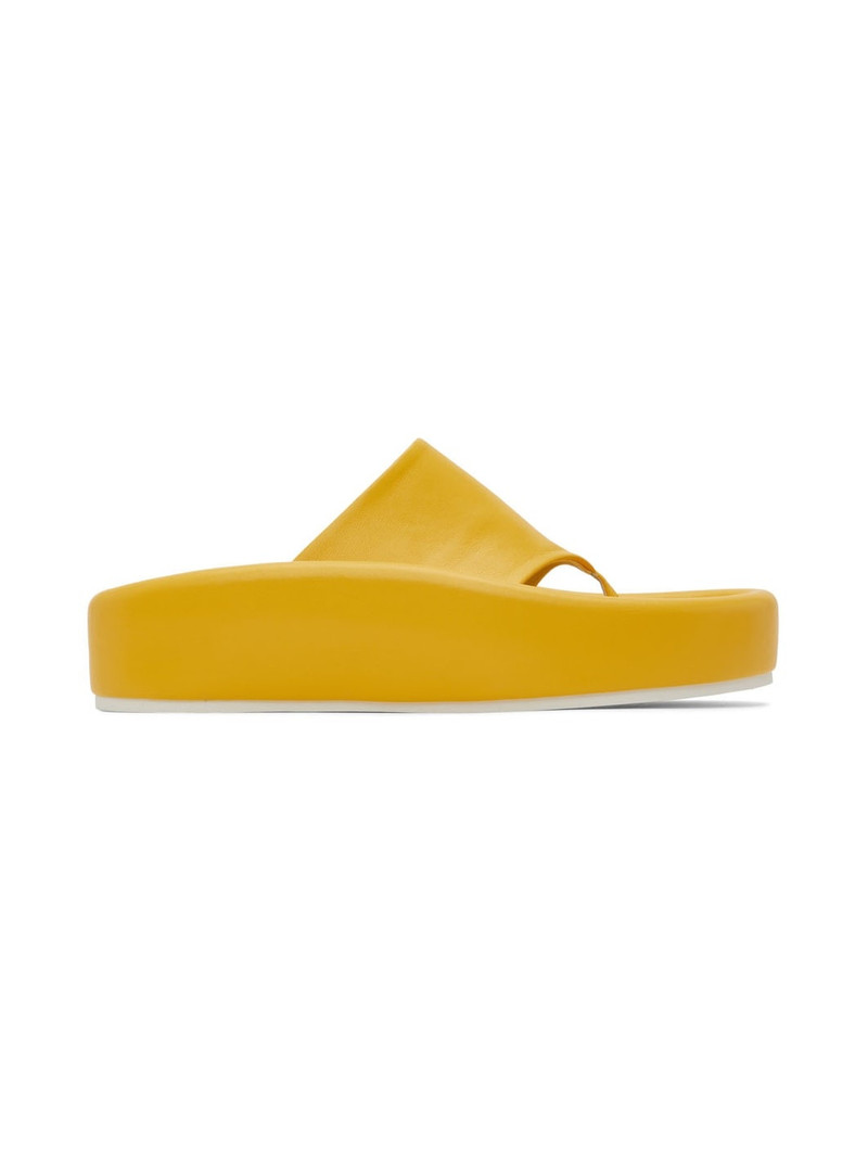 Yellow Wedge Sandals - 1
