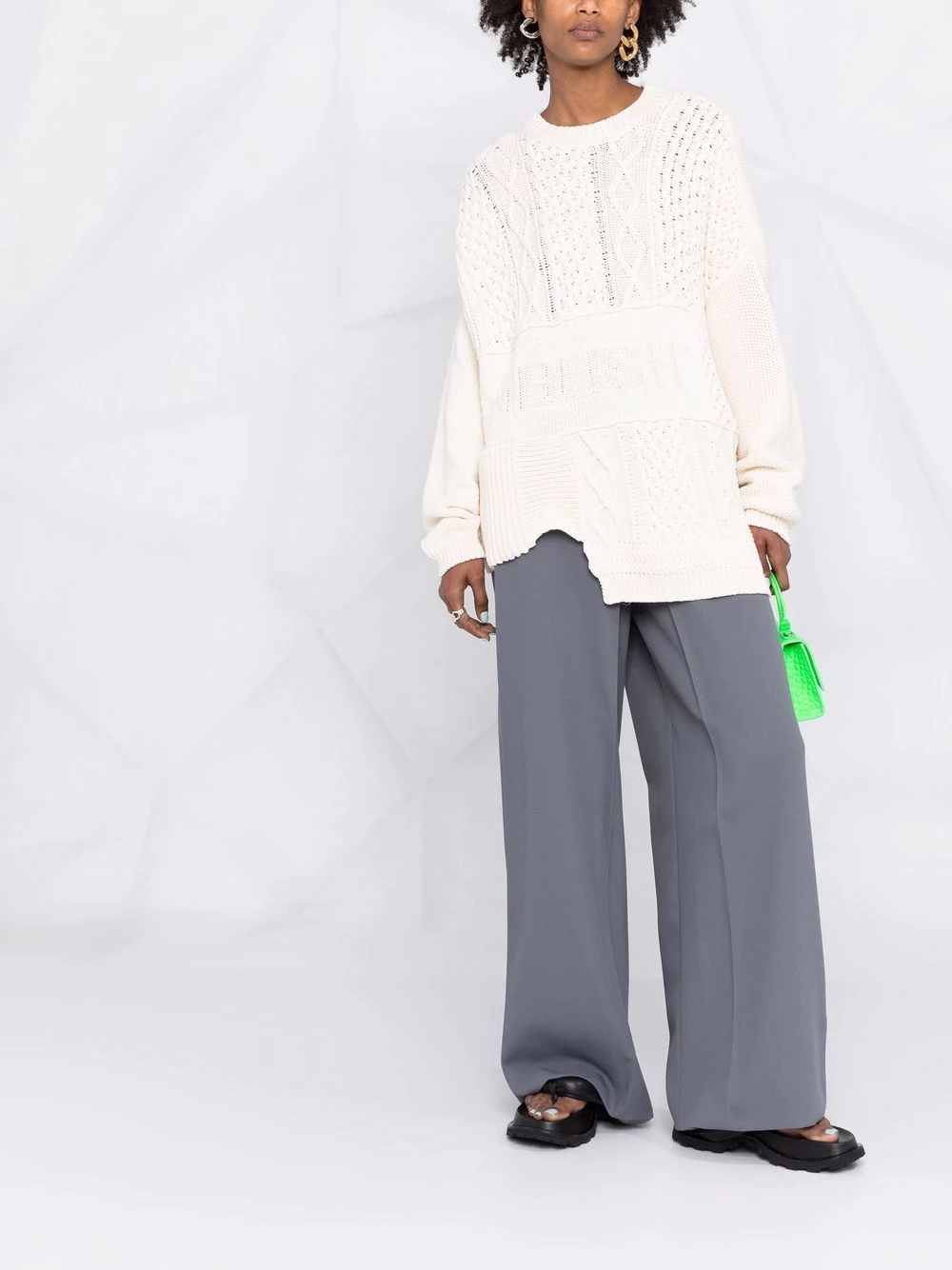 patchwork knitted jumper - 2