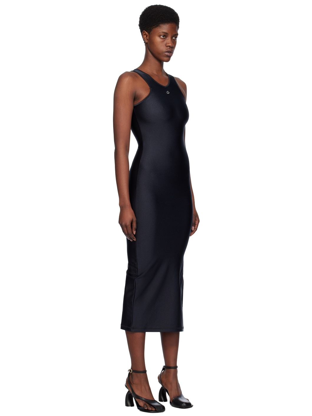 Black Tank Top Midi Dress - 2