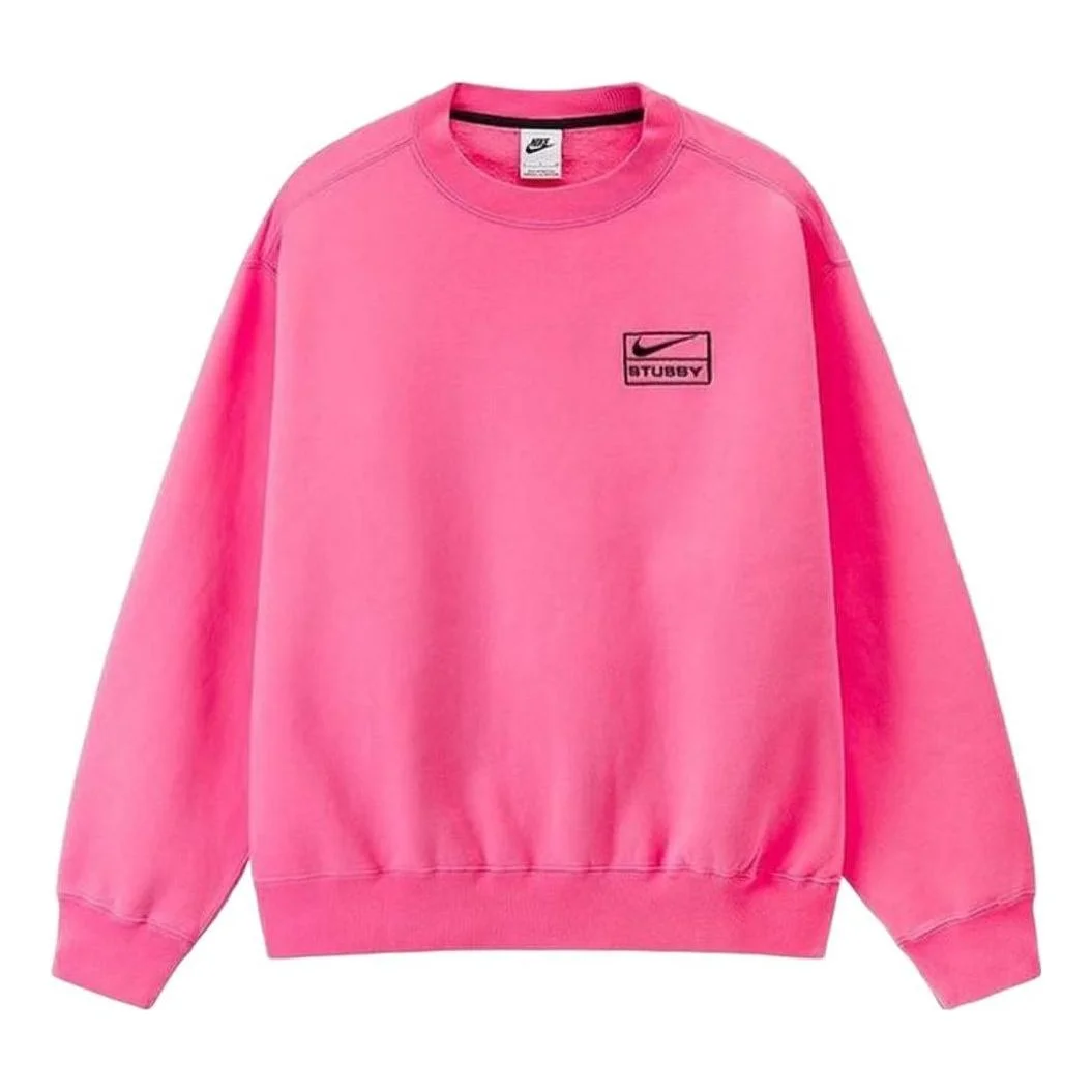 Nike x Stussy FW22 Logo Sweatshirt Asia Sizing 'Pink' DO5311-670 - 1
