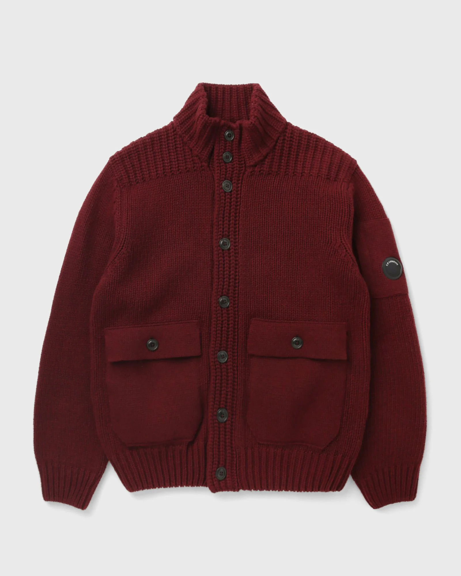 LAMBSWOOL GRS BUTTON LENS SWEATER - 1