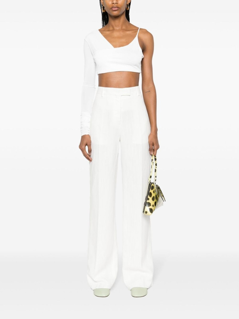 FERRAGAMO chambray straight trousers outlook