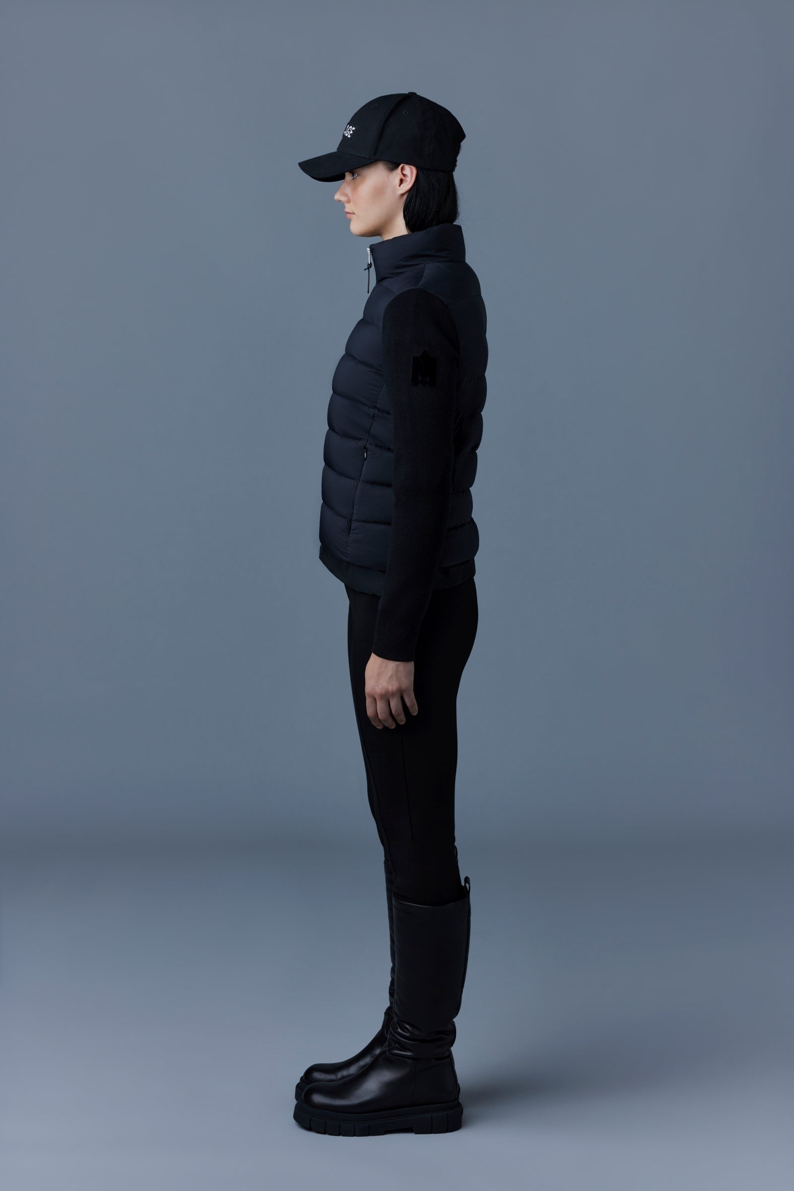 OCEANE Recycled hybrid jacket with rib knit sleeves - 3