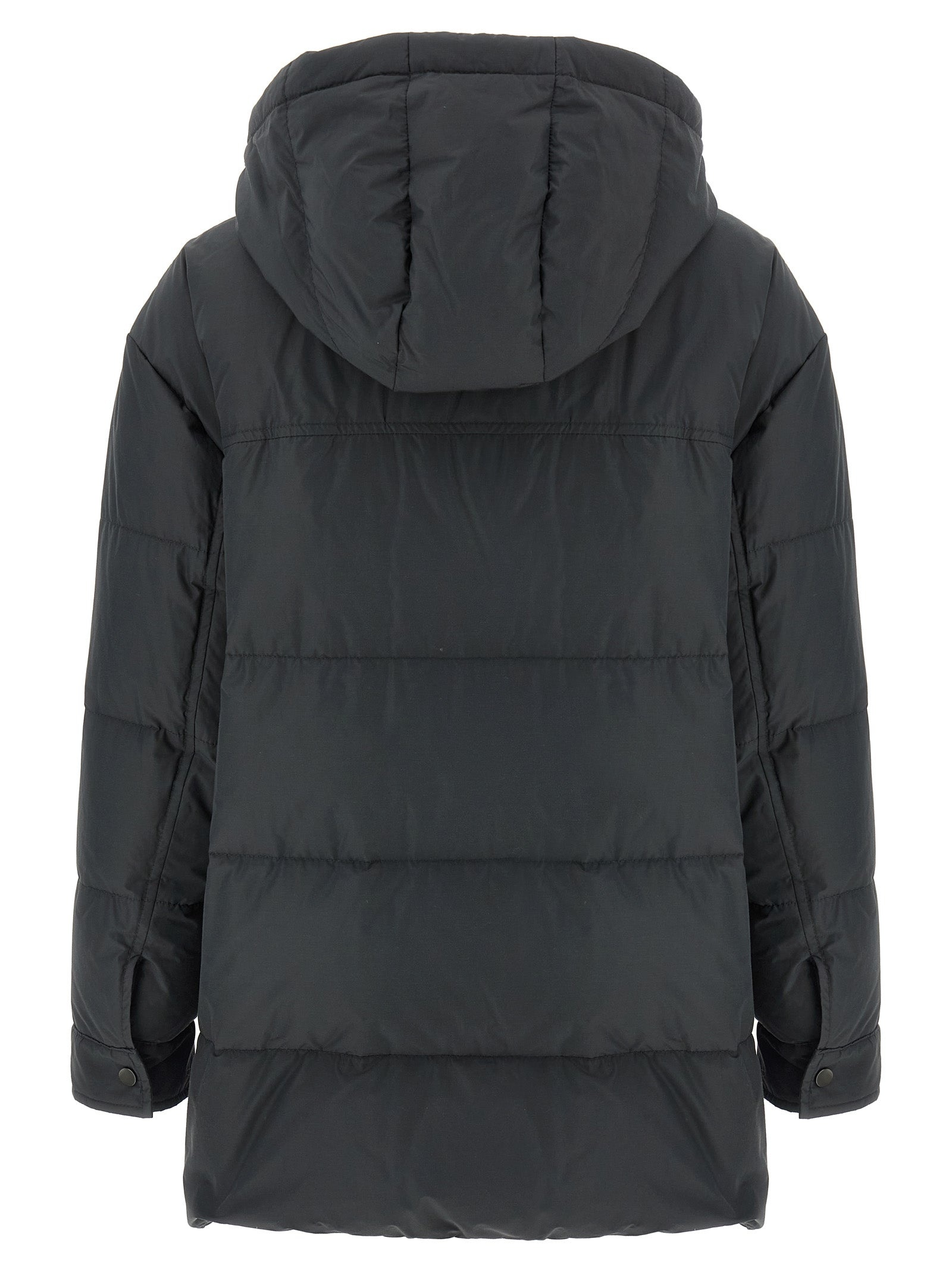 Knitted Neck Down Jacket Puffer Jackets Gray - 3