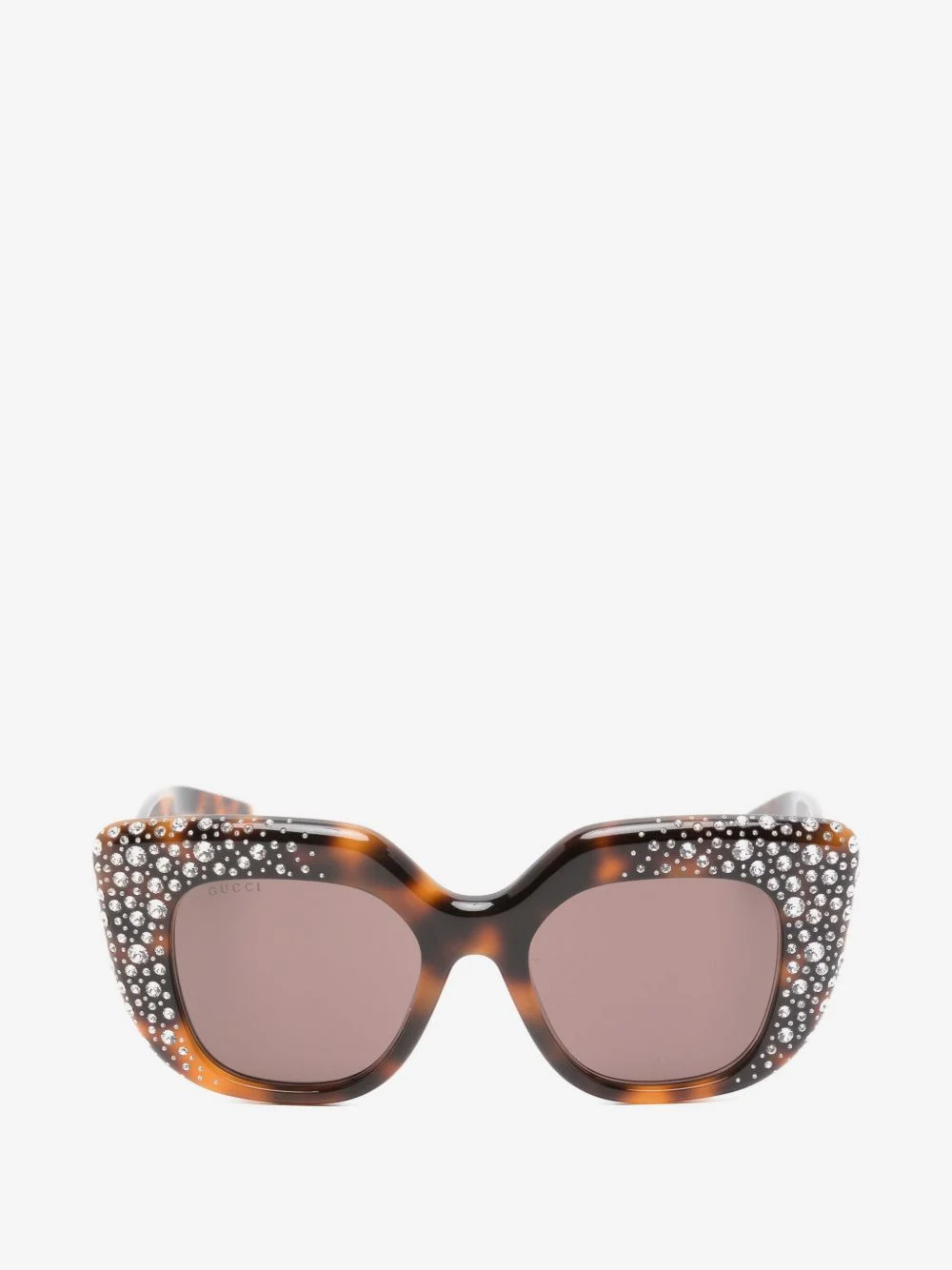 crystal-embellished square-frame sunglasses - 1