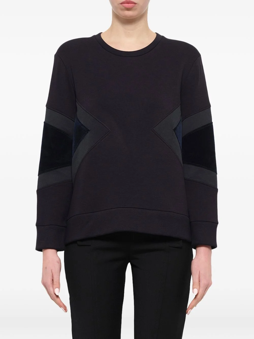 panelled sweatshirt - 1