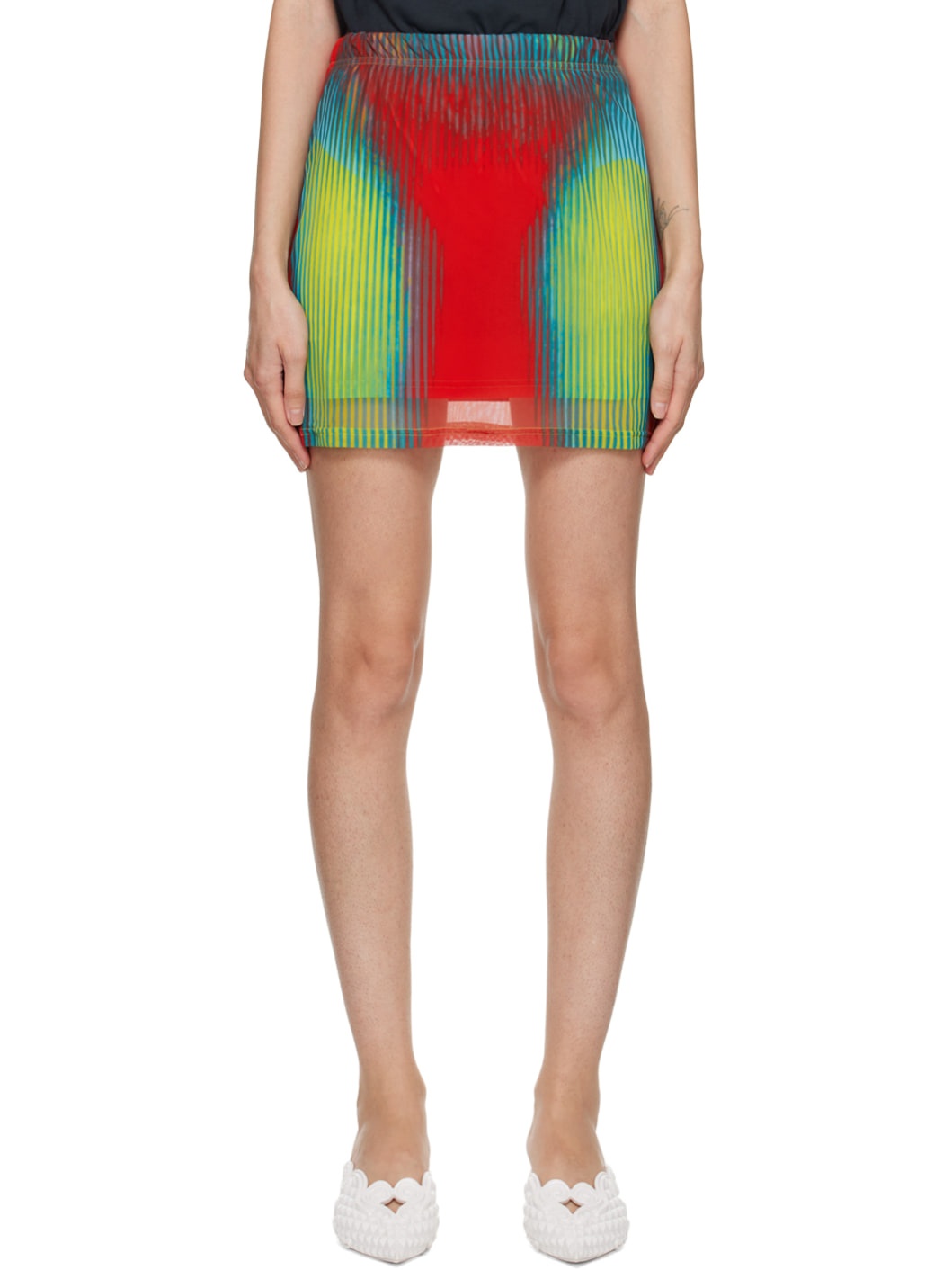 Red Jean Paul Gaultier Edition Body Morph Miniskirt - 1