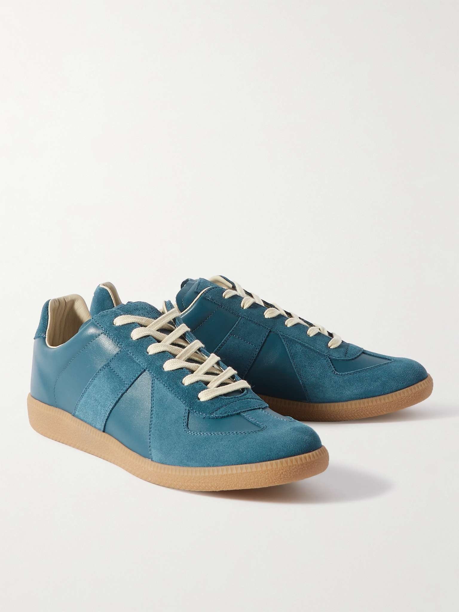 Replica Leather and Suede Sneakers - 4