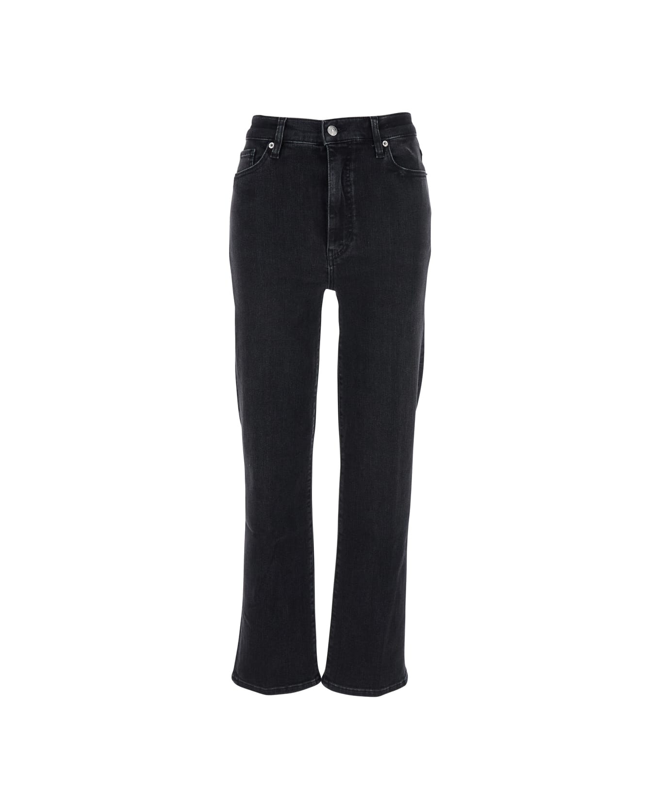 'le Sleek' Black Jeans With Tapered Leg In Denim Woman - 1