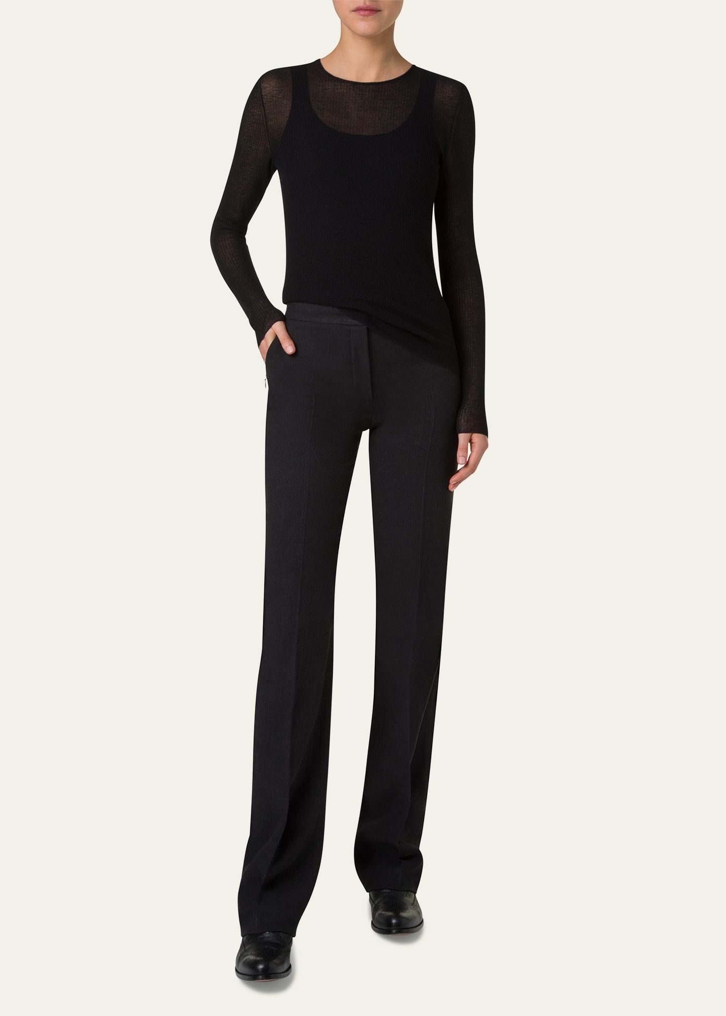 Structured Double Layer Cotton-Blend Sweater - 2