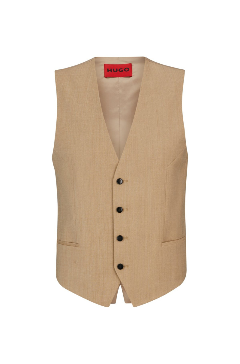 EXTRA-SLIM-FIT WAISTCOAT IN MOHAIR-LOOK CLOTH 1