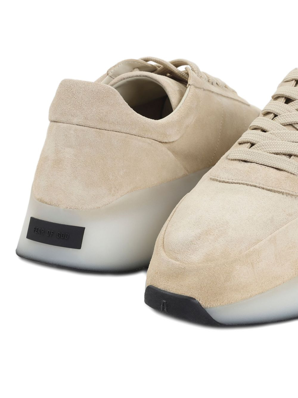suede lace-up sneakers - 3