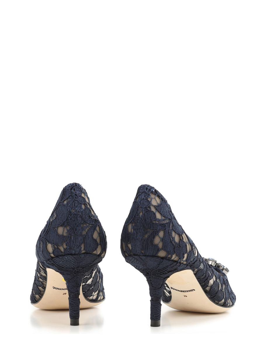 DOLCE & GABBANA FLAT SHOES BLUE - 3