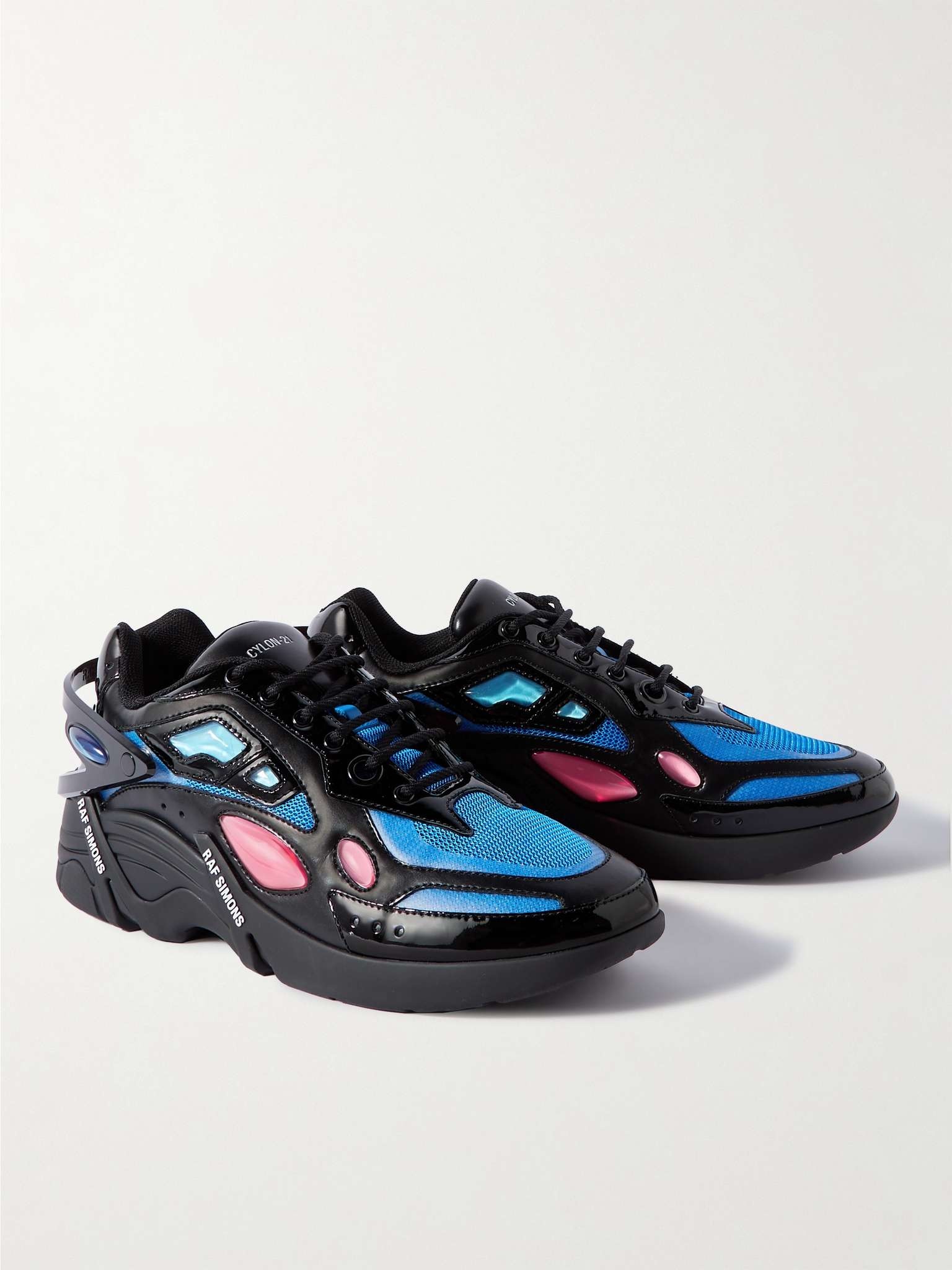 Cylon-21 Rubber-Trimmed Leather and Mesh Sneakers - 4