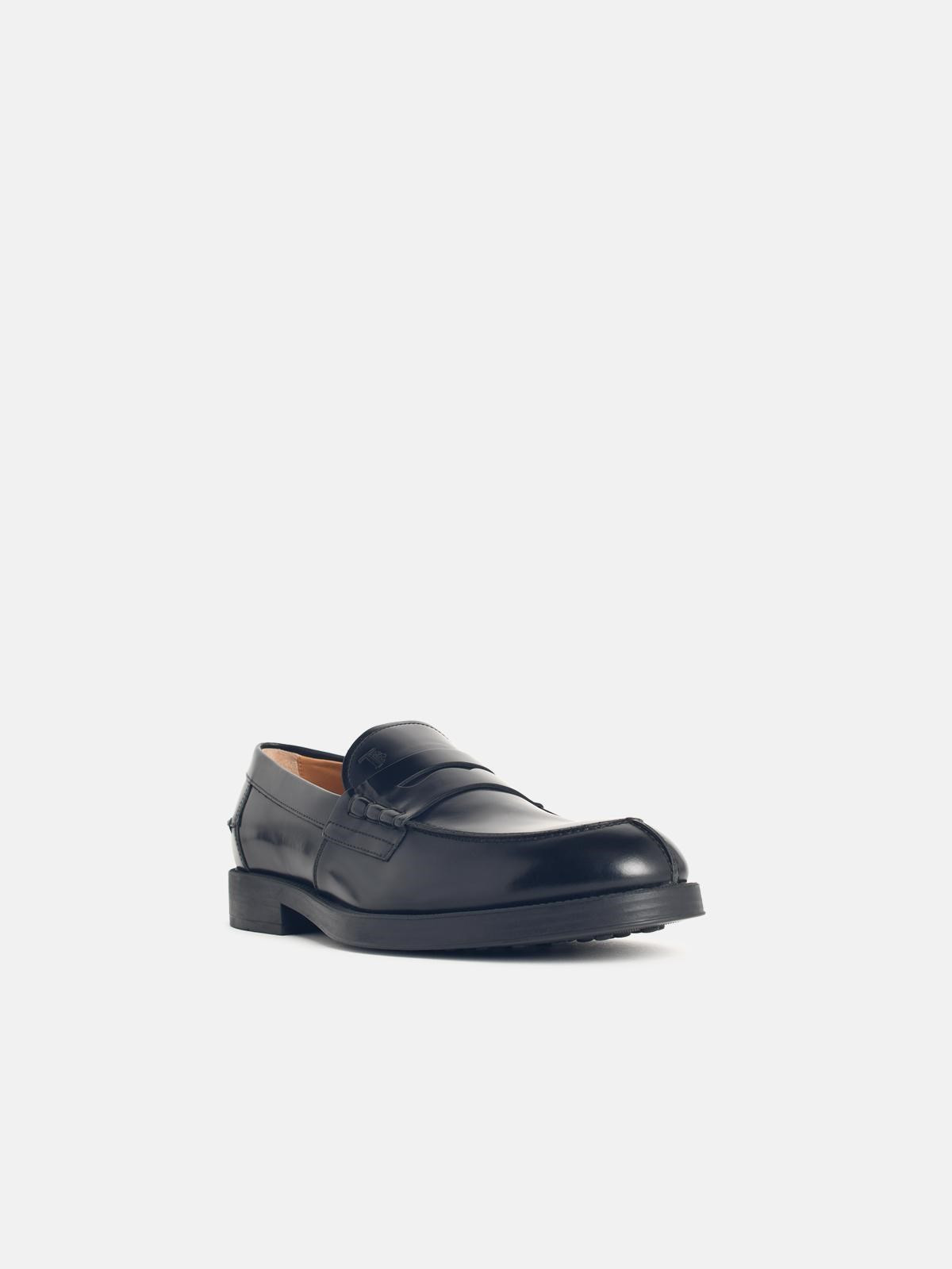 BLACK LEATHER LOAFERS - 2