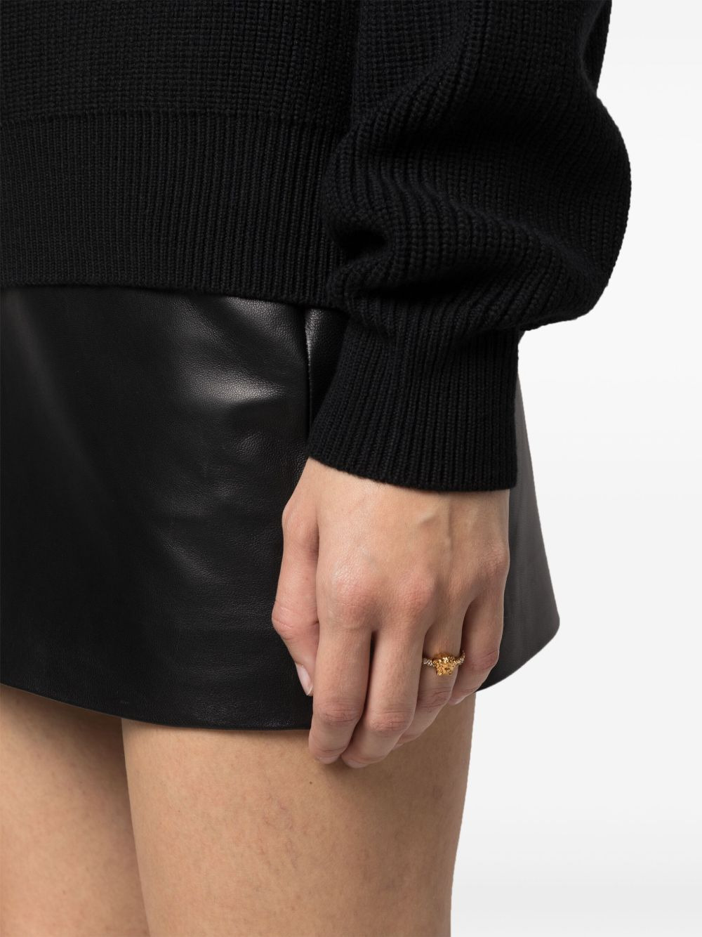 Medusa Head crystal-embellished ring - 2