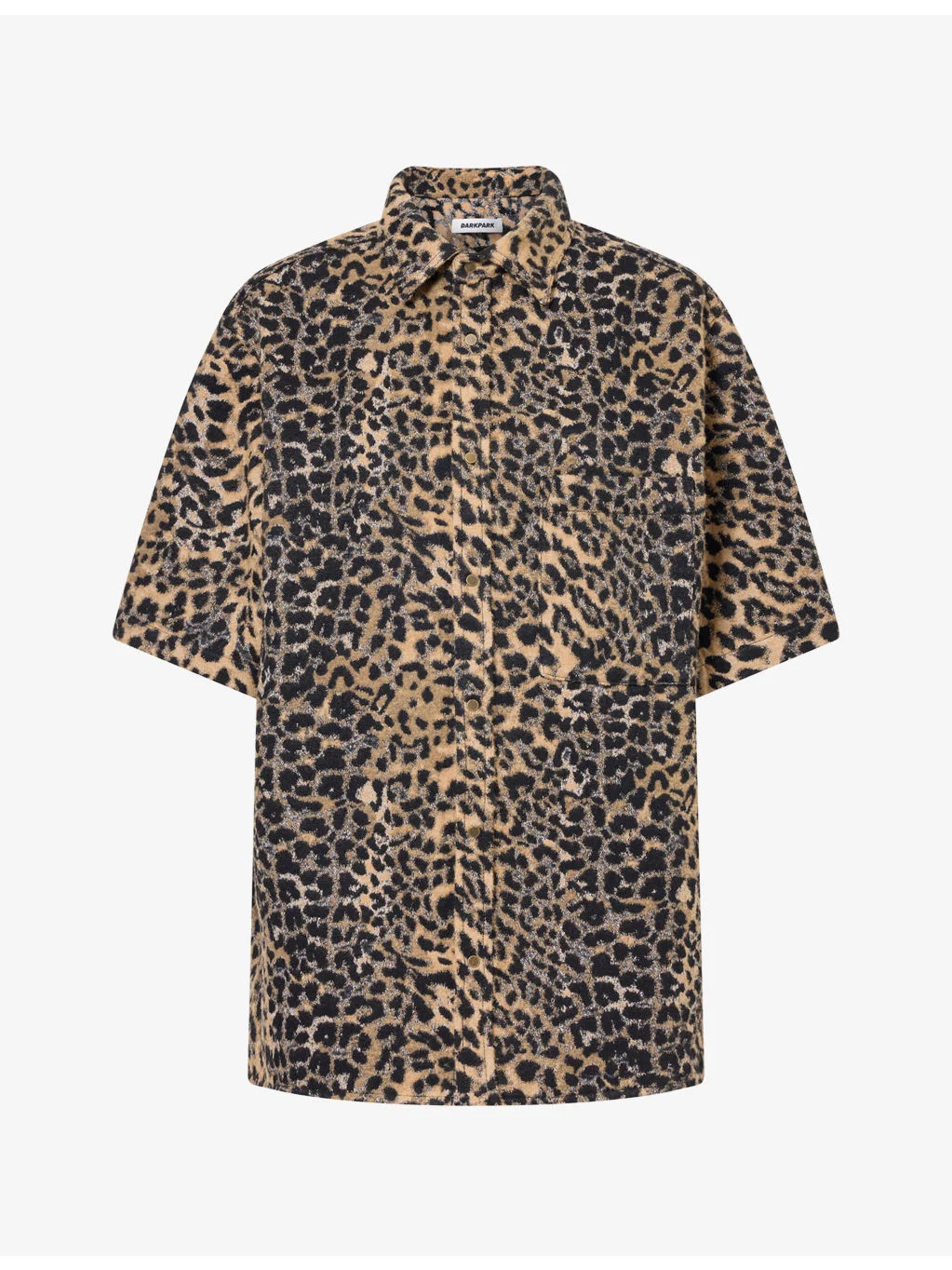 Leopard Short-Sleeve Woven Shirt - 1