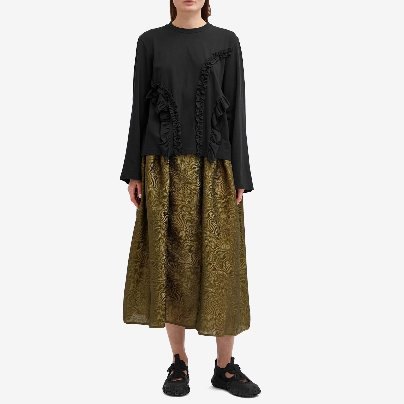【関税込み】Cecilie Bahnsen ブラック Alva Tシャツ CECILIE BAHNSEN Alva t-shirt | REVERSIBLE