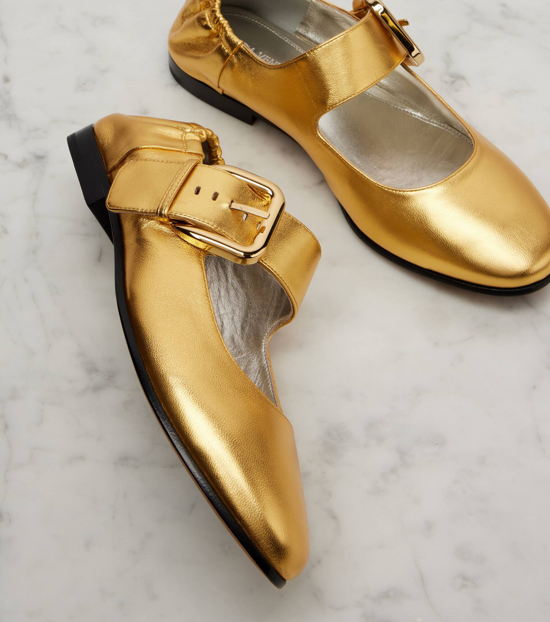Amy metallic leather Mary Jane flats - 5